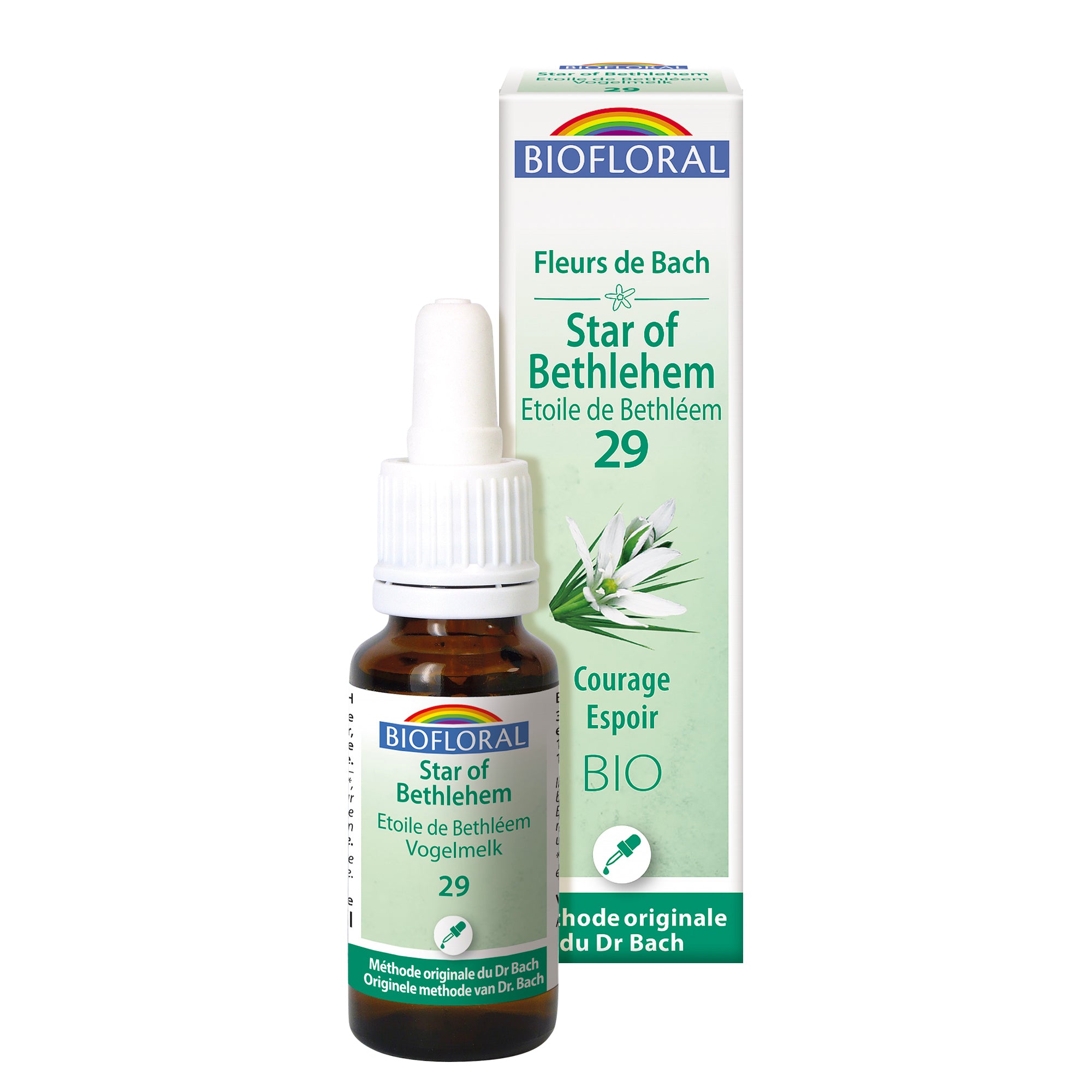 Flacon  Biofloral "Star of Bethlehem" aux Fleurs de Bach.