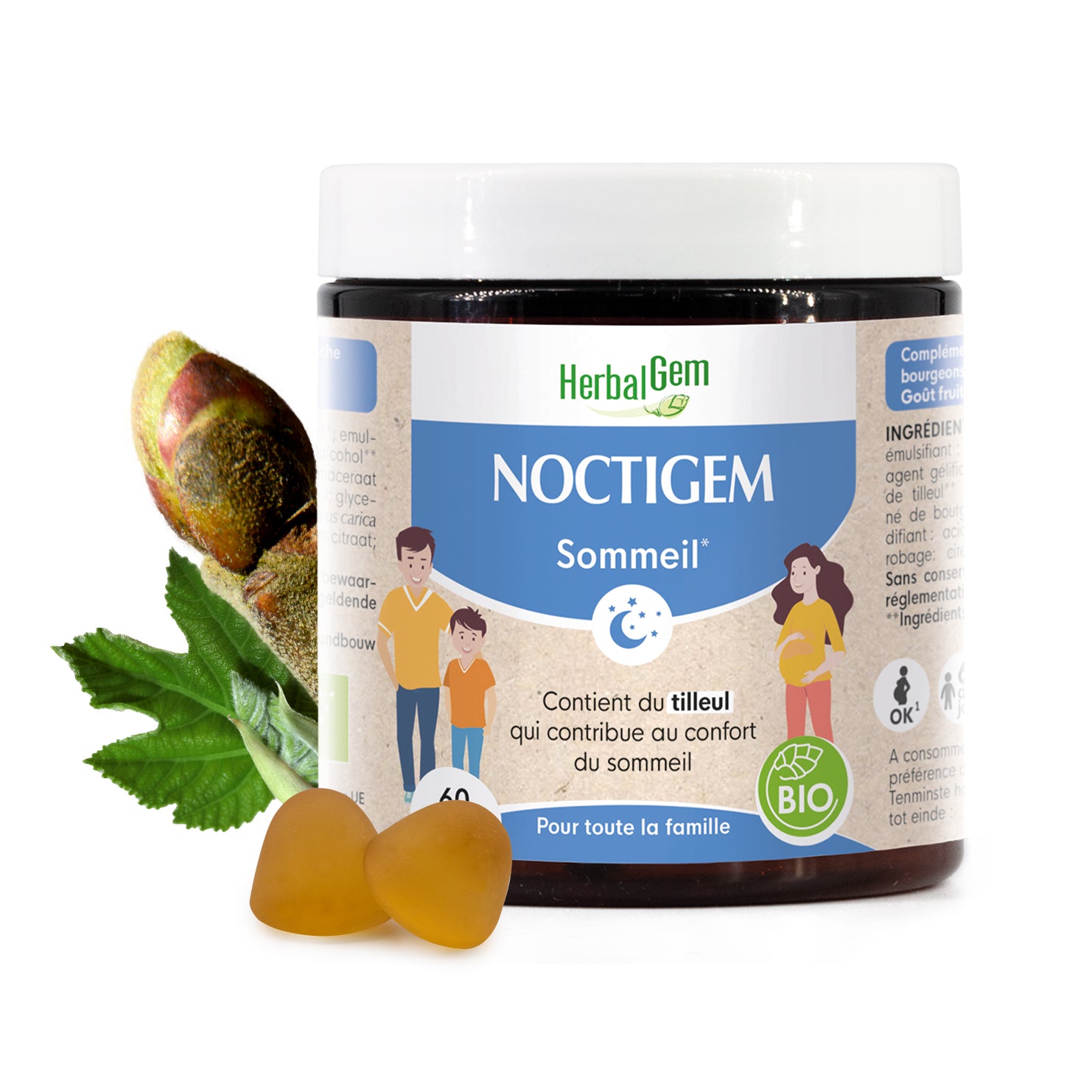 Gummies Herbalgem au tilleul pour dormir "Noctigem".