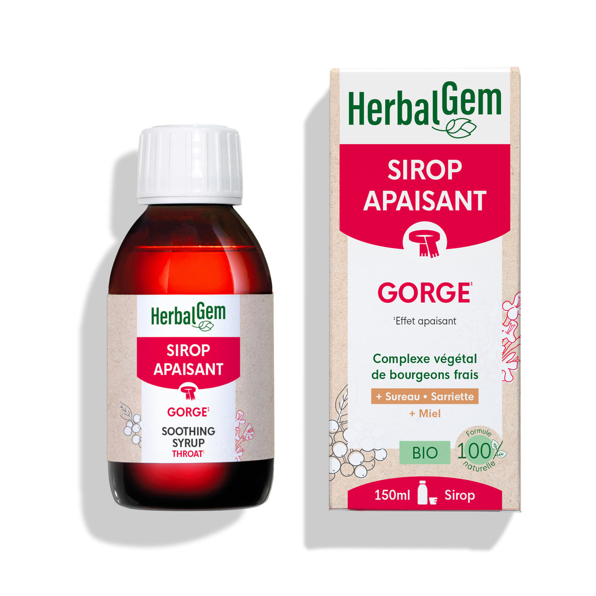 Sirop Apaisant Gorge - 150 ml Bio | Herbalgem