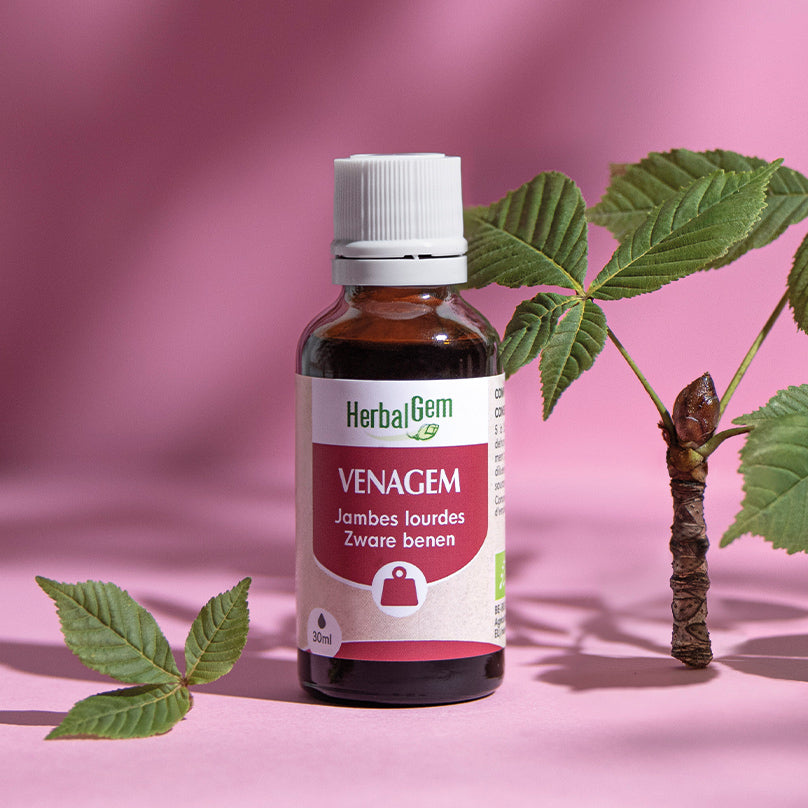 Venagem complément naturel à base de bourgeons pour soulager les jambes lourdes et favoriser la circulation.