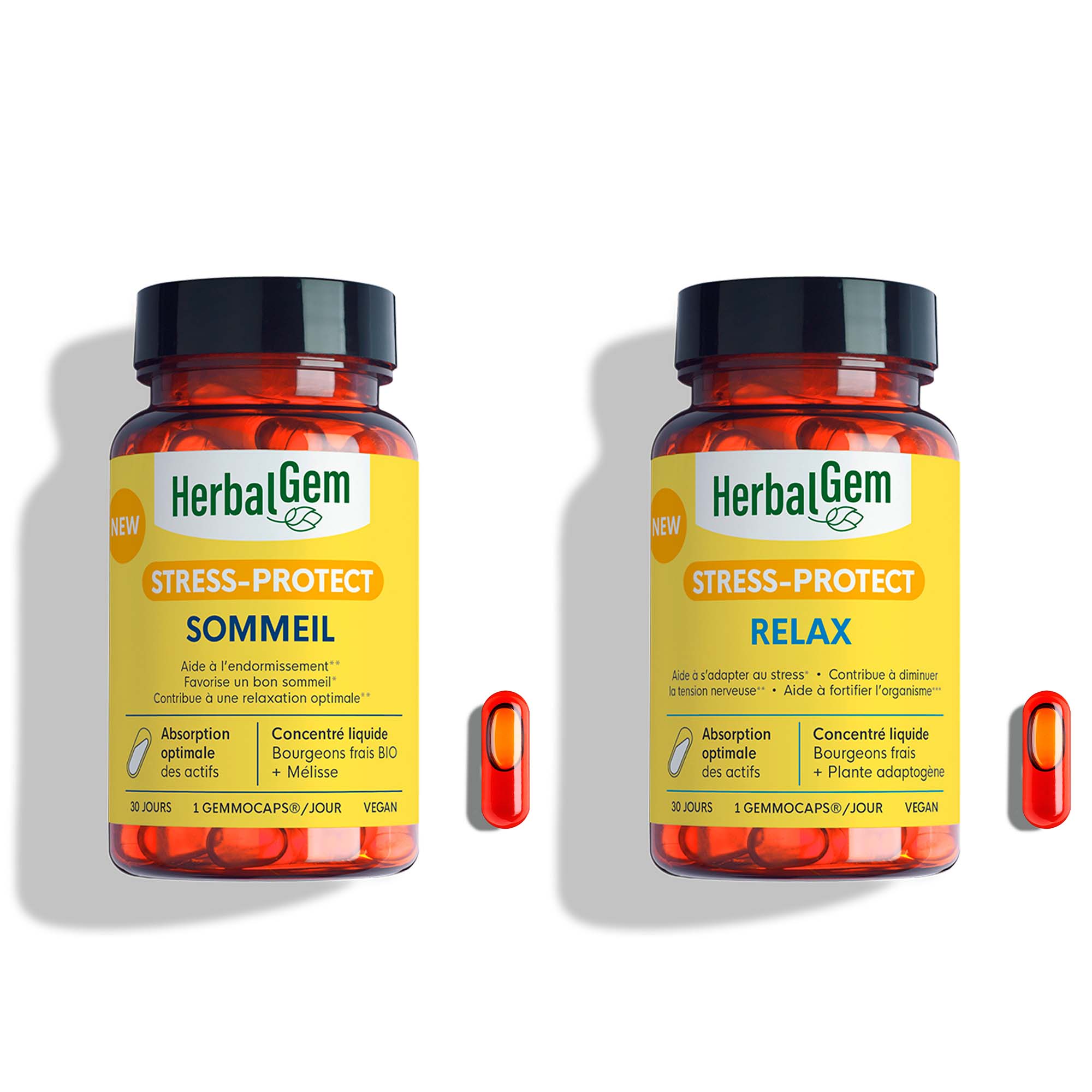 Pack Gemmocaps Sommeil + Relax – Aide naturelle contre le stress et les troubles du sommeil